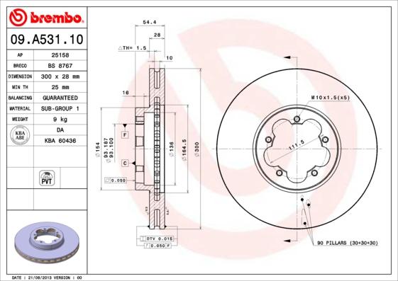 Breco BS 8767 - Тормозной диск unicars.by