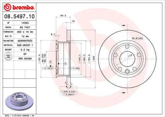 Breco BS 7427 - Тормозной диск unicars.by