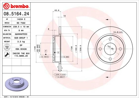 Breco BS 7592 - Тормозной диск unicars.by