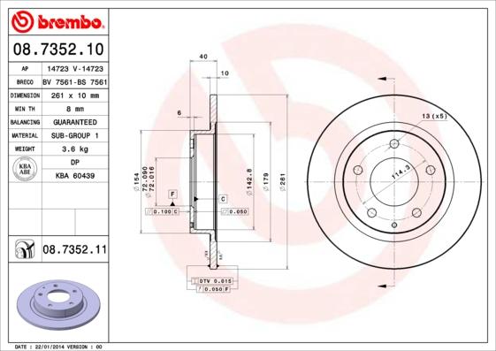 Breco BV 7561 - Тормозной диск unicars.by