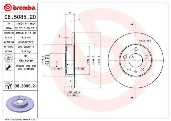 Breco BV 7510 - Тормозной диск unicars.by