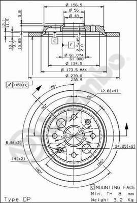 Breco BS 7513 - Тормозной диск unicars.by