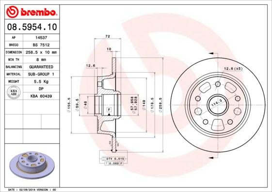 Breco BS 7512 - Тормозной диск unicars.by