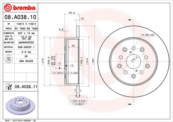 Breco BS 7690 - Тормозной диск unicars.by