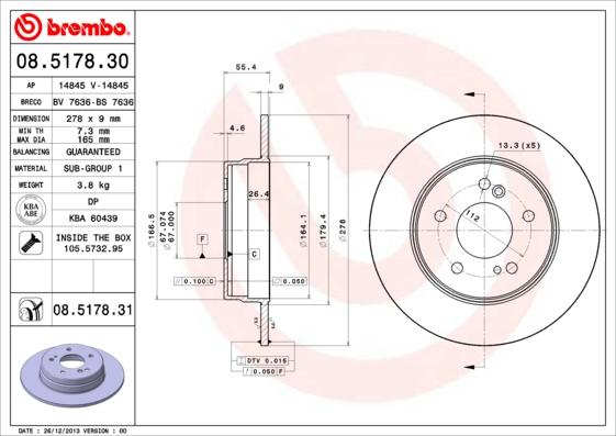 Breco BS 7636 - Тормозной диск unicars.by