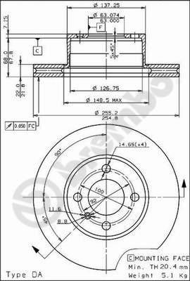 Breco BS 7844 - Тормозной диск unicars.by