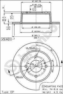 Breco BS 7350 - Тормозной диск unicars.by