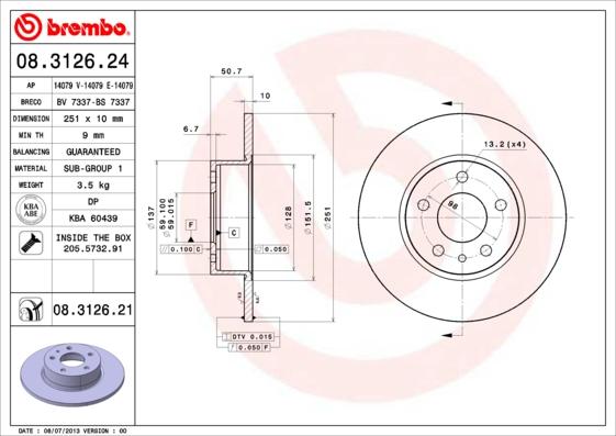 Breco BS 7337 - Тормозной диск unicars.by