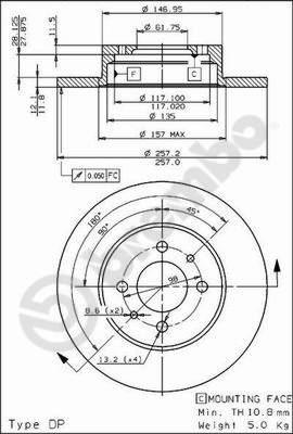 Breco BS 7262 - Тормозной диск unicars.by