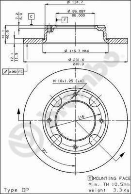 Breco BS 7225 - Тормозной диск unicars.by