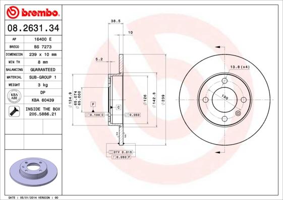 Breco BS 7273 - Тормозной диск unicars.by