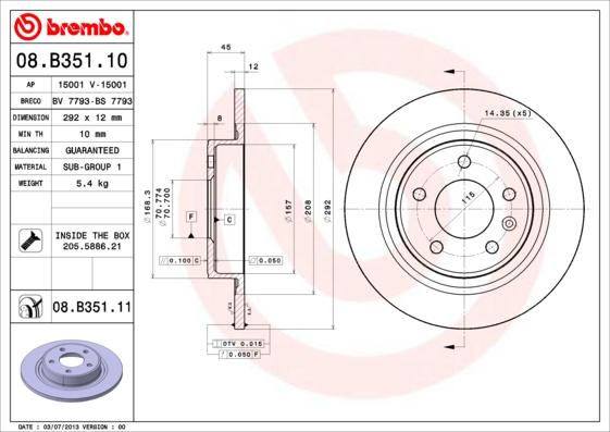 Breco BS 7793 - Тормозной диск unicars.by