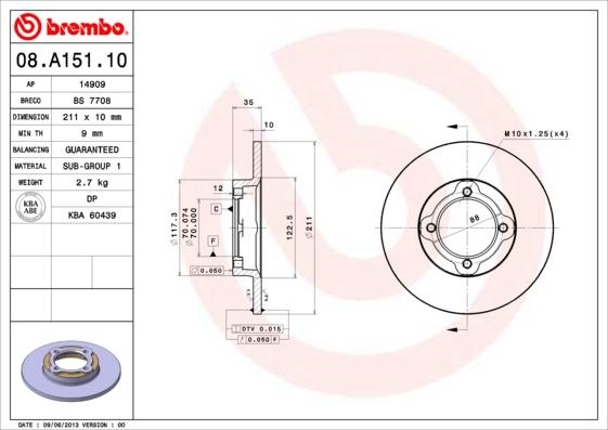 Breco BS 7708 - Тормозной диск unicars.by