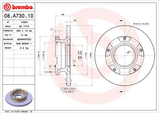 Breco BS 7775 - Тормозной диск unicars.by