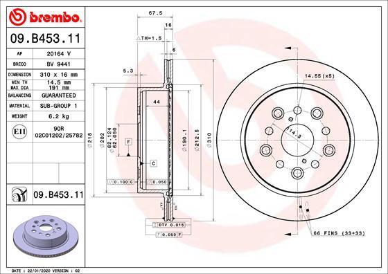 Breco BV 9441 - Тормозной диск unicars.by