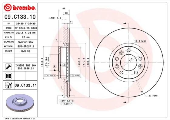 Breco BV 9049 - Тормозной диск unicars.by