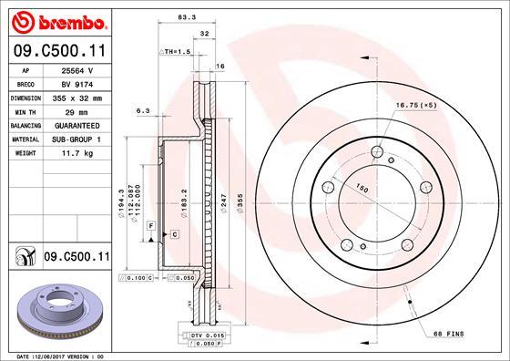 Breco BV 9174 - Тормозной диск unicars.by