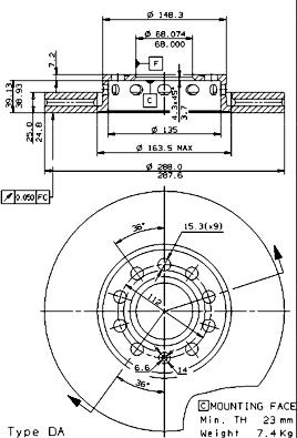 Breco BV 8642 - Тормозной диск unicars.by