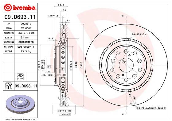 Breco BV 8008 - Тормозной диск unicars.by