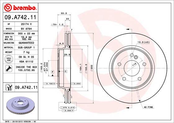 Breco BV 8784 - Тормозной диск unicars.by