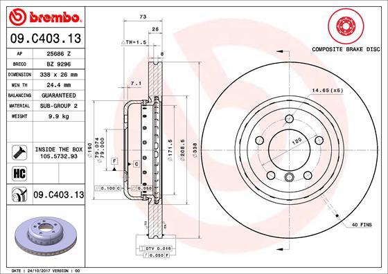 Breco BZ 9296 - Тормозной диск unicars.by