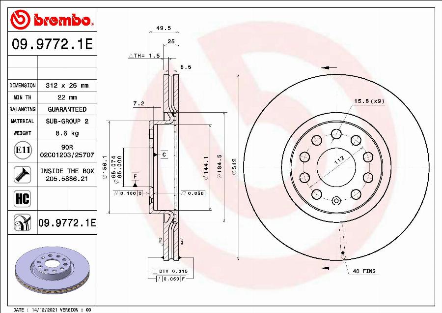 Brembo KT 08 054 - Дисковый тормозной механизм, комплект unicars.by