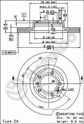 Brembo 09.4115.10 - Тормозной диск unicars.by