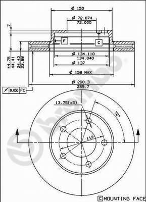 Brembo 09.4866.10 - Тормозной диск unicars.by