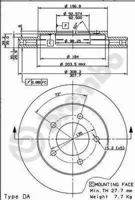 Alpha Brakes HTP-CH-042 - Тормозной диск unicars.by