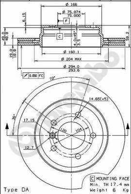 Brembo 09.7720.11 - Тормозной диск unicars.by