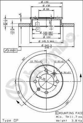 Brembo 08.4748.10 - Тормозной диск unicars.by