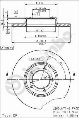 Brembo 08.3992.10 - Тормозной диск unicars.by