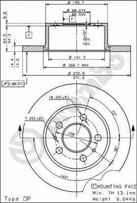 Brembo 08.2473.10 - Тормозной диск unicars.by