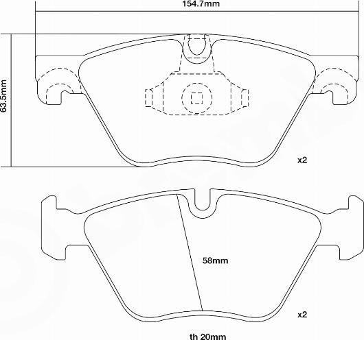 Brembo 07.B314.97 - Комплект высокоэффективных тормозных колодок unicars.by