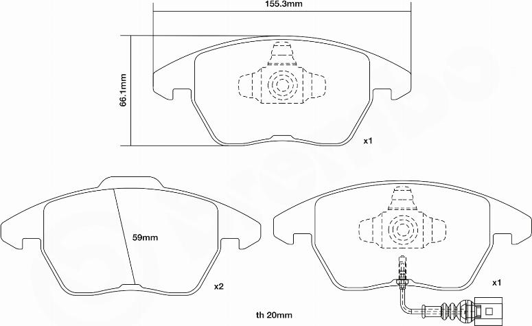 Brembo 07.B314.52 - Комплект высокоэффективных тормозных колодок unicars.by