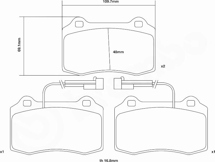 Brembo 07.B314.39 - Комплект высокоэффективных тормозных колодок unicars.by