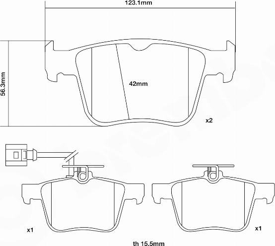 Brembo 07.B315.93 - Комплект высокоэффективных тормозных колодок unicars.by