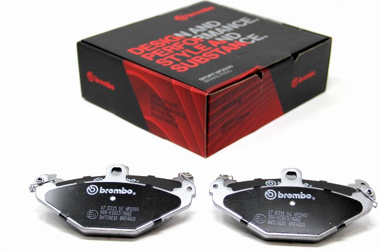 Brembo 07.B315.06 - Комплект высокоэффективных тормозных колодок unicars.by