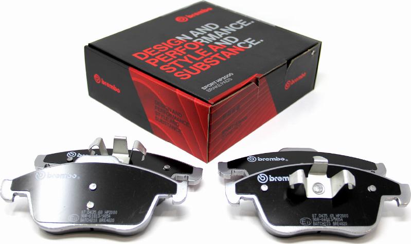 Brembo 07.D435.68 - Комплект высокоэффективных тормозных колодок unicars.by