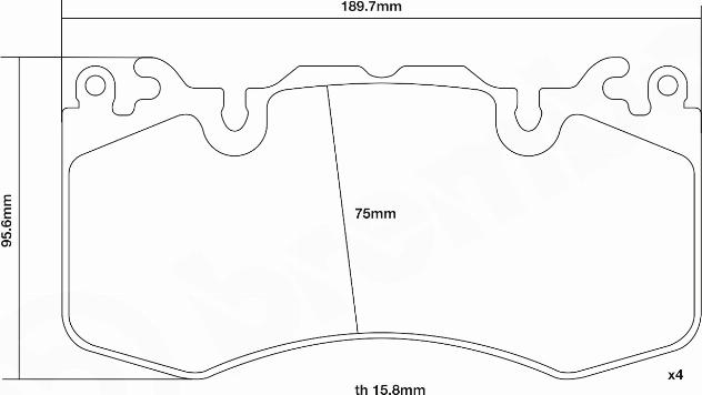 Brembo 07.D435.11 - Комплект высокоэффективных тормозных колодок unicars.by