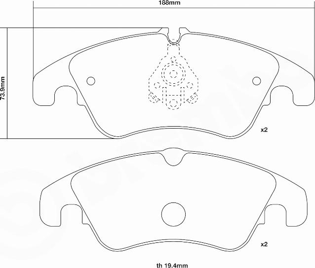 Brembo 07.D435.21 - Комплект высокоэффективных тормозных колодок unicars.by