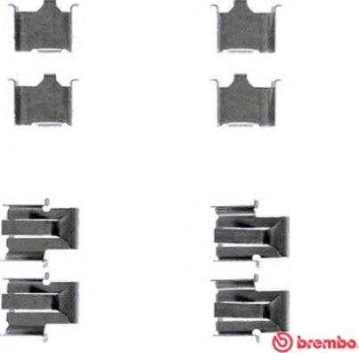 Brembo A 02 285 - Комплектующие для колодок дискового тормоза unicars.by