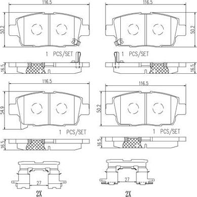 Brembo P99004N - Тормозные колодки, дисковые, комплект unicars.by