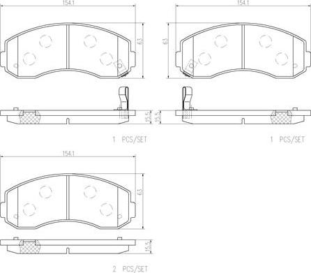 Brembo P99003N - Тормозные колодки, дисковые, комплект unicars.by