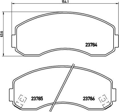 Brembo P 99 003 - Тормозные колодки, дисковые, комплект unicars.by