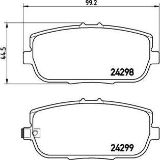 Brembo P 49 044 - Тормозные колодки, дисковые, комплект unicars.by