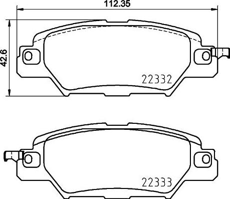 Magneti Marelli PF1127 - Тормозные колодки, дисковые, комплект unicars.by