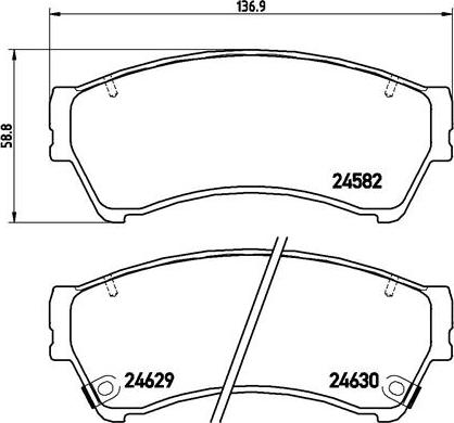 Brembo P 49 039 - Тормозные колодки, дисковые, комплект unicars.by