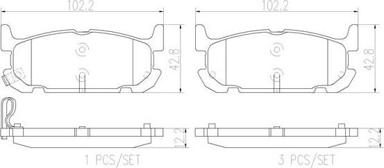 Brembo P49031N - Тормозные колодки, дисковые, комплект unicars.by