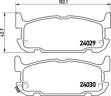 Brembo P 49 031 - Тормозные колодки, дисковые, комплект unicars.by